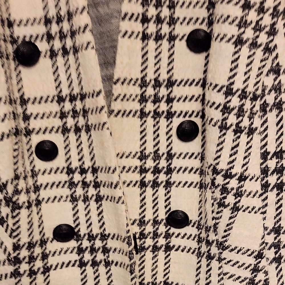 Lane Bryant Black and White Checkered Blazer - Picture 4 of 5